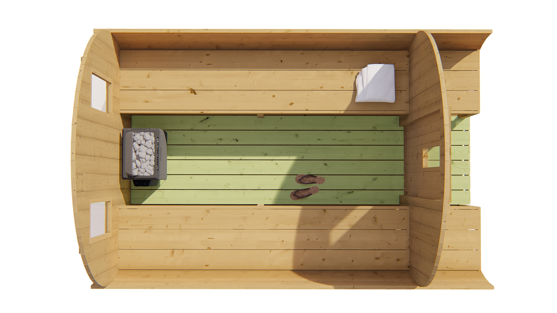 Barrelsauna Ø205 x 300 cm | 42 mm | Thermowood - Afbeelding 2